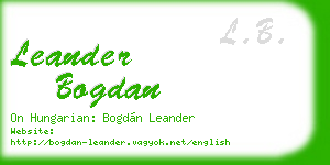 leander bogdan business card