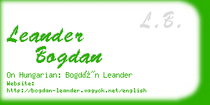 leander bogdan business card